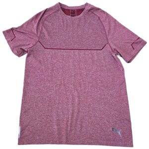 Puma DryCell Mens XXL Training Shirt Heathered Burgundy Red Performance Tee